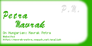 petra mavrak business card